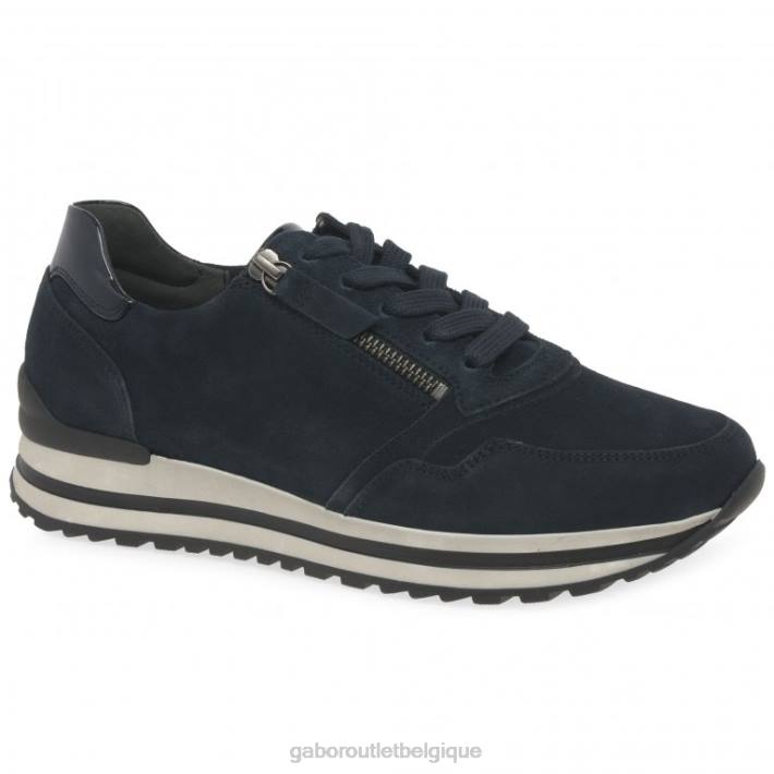 daim bleu foncé chaussure TFD8146 Gabor femmes baskets Nulon