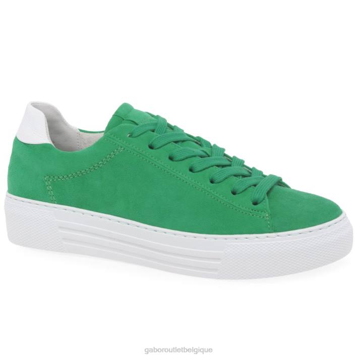 suède vert/blanc chaussure TFD8138 Gabor femmes baskets camrose