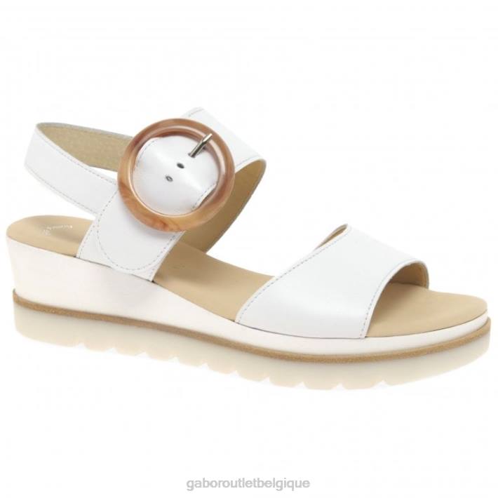 blanc chaussure TFD8154 Gabor femmes sandales à talons compensés