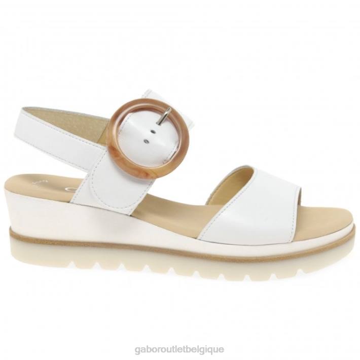 blanc chaussure TFD8154 Gabor femmes sandales à talons compensés