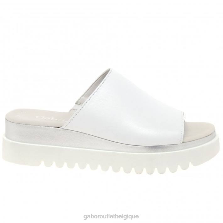 blanc chaussure TFD8175 Gabor femmes mules à plateforme emily-rose