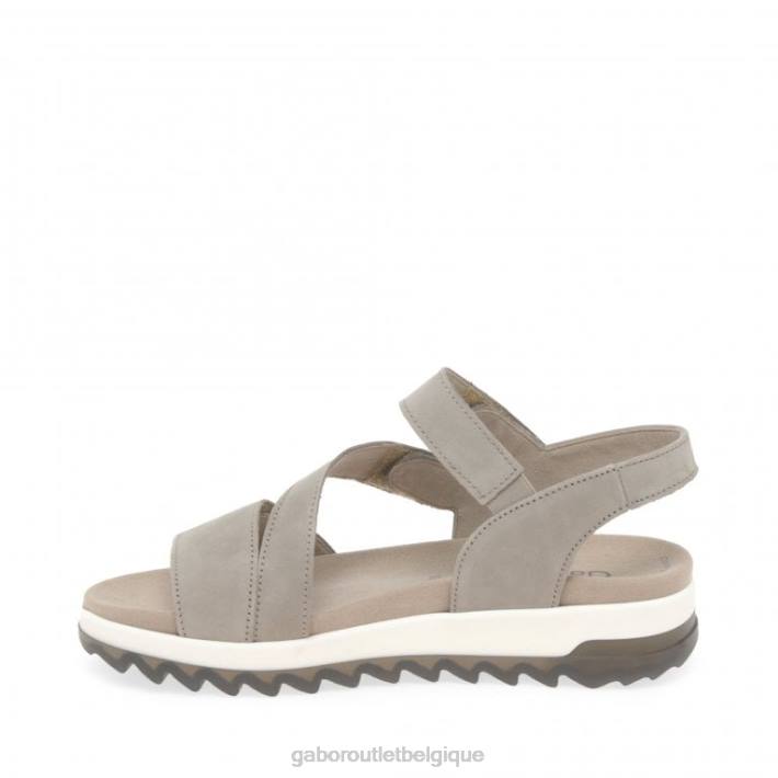 nubuck de lin chaussure TFD8173 Gabor femmes Verity - Sandales à talons bas et lanières