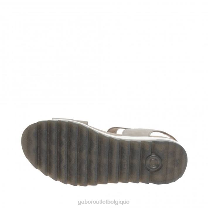 nubuck de lin chaussure TFD8173 Gabor femmes Verity - Sandales à talons bas et lanières