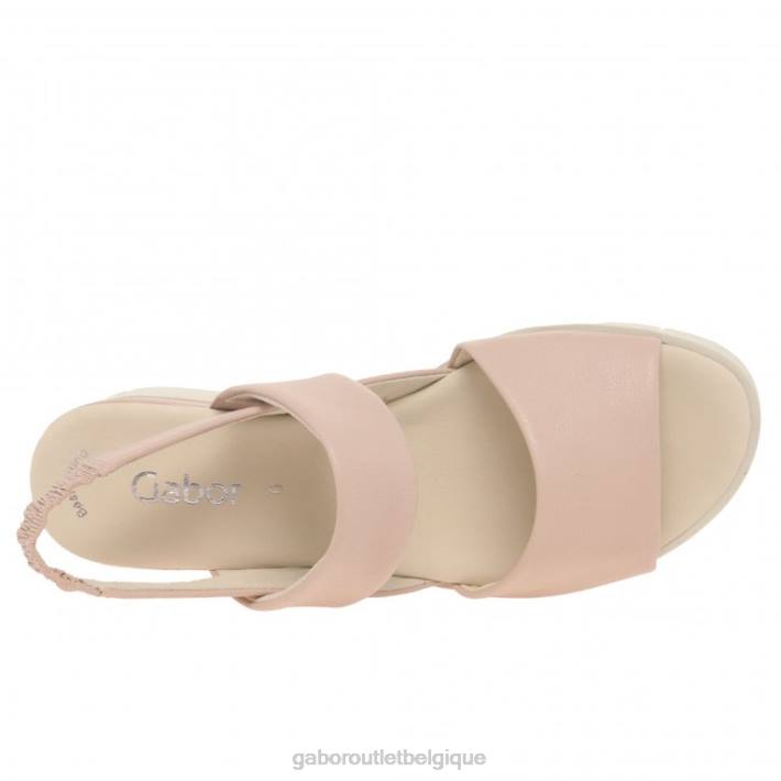 rose chaussure TFD8167 Gabor femmes sandales à talons compensés gavell