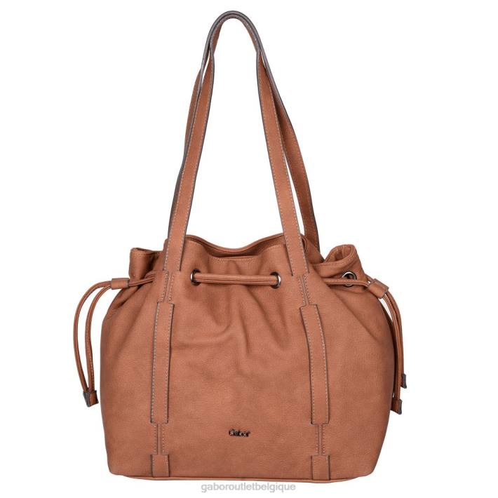 Cognac accessoires TFD8293 Gabor femmes sac porté épaule à lien de resserrage Malu
